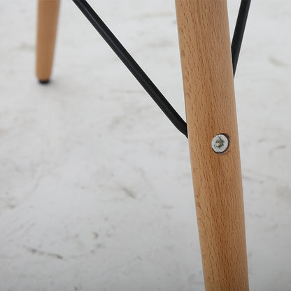 Retro Patchwork Fabric Armchair Classic Molded Back Wood-Metal Hybrid Frame & Artistic Color Blocks