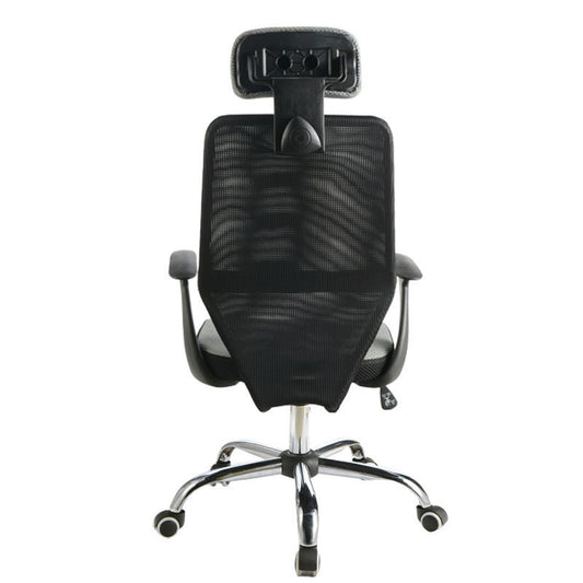 High-Back Mesh Office Chair Ergonomic Desk Chair with Adjustable Headrest & Flip-Up Armrests 360° Swivel & Height Adjustment Black & Gray Chair for Home Office & Gaming