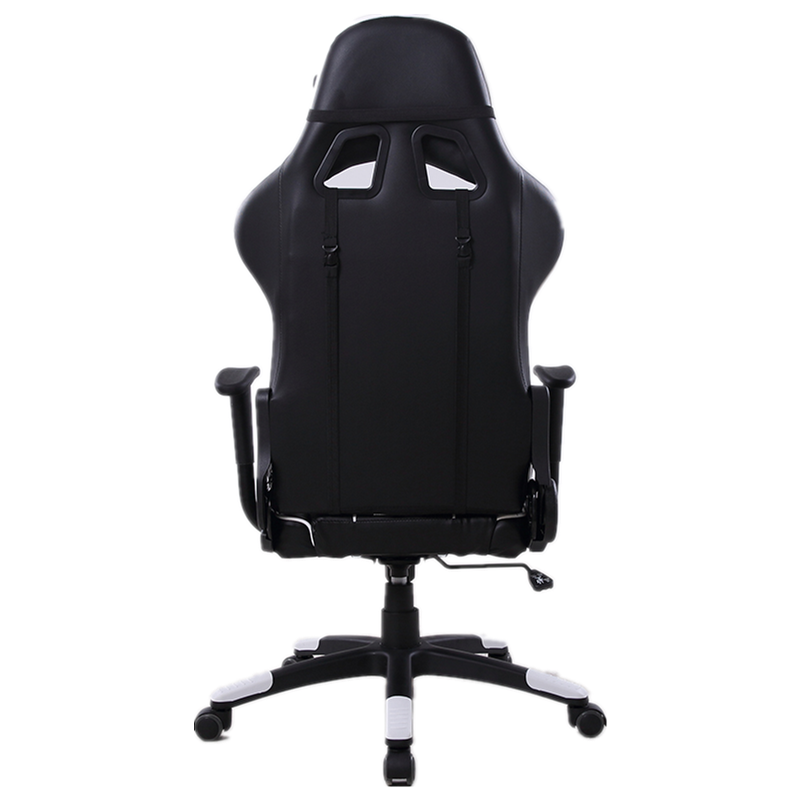 Racing-Style Gaming Chair Multi-Color Stripe Design Reclining Ergonomic Chair with PU Leather Upholstery