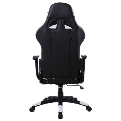 Racing-Style Gaming Chair Multi-Color Stripe Design Reclining Ergonomic Chair with PU Leather Upholstery