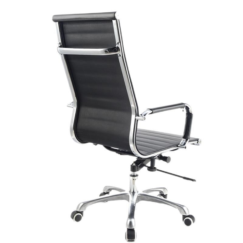 W16 Sitmod High-Back Executive Office Chair, Ergonomic Desk Chair with PU Leather/Mesh Upholstery, 135° Recline & 360° Swivel, Chrome Frame Chair for Home Office & Manager Rooms