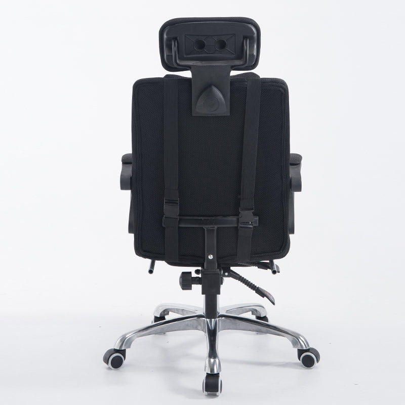 High-Back Reclining Mesh Office Chair Ergonomic Desk Chair with Adjustable Headrest & Dual Lumbar Support Retractable Footrest & 160° Recline 360° Swivel & Height Adjustment Multi-Color Chair for Home Office & Gaming