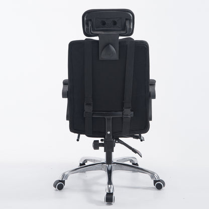 High-Back Reclining Mesh Office Chair Ergonomic Desk Chair with Adjustable Headrest & Dual Lumbar Support Retractable Footrest & 160° Recline 360° Swivel & Height Adjustment Multi-Color Chair for Home Office & Gaming