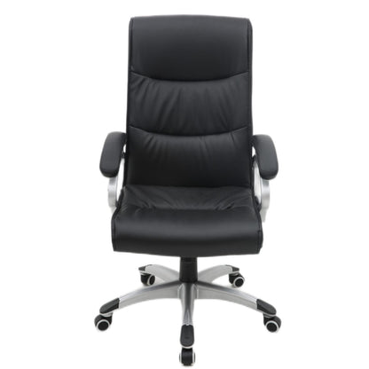 Executive Office Chair High-Back Ergonomic Desk Chair with Breathable Mesh Panels, Premium PU Leather Office Chair with 360° Swivel & Height Adjustment Modern Executive Chair for Home & Corporate Spaces