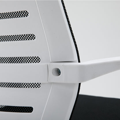 Mid-Back Mesh Guest Chair Ergonomic Sled Base Office Chair with Breathable Mesh & Padded Seat, Fixed Armrests Multi-Color Chair for Reception Areas & Home Office