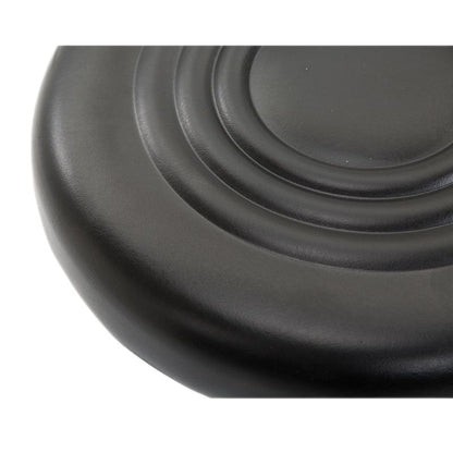 Adjustable Rolling Stool Circular Rippled Leather Cushion Five-Caster Base for Workshop & Salon Use