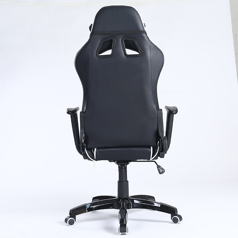 P34 Mecha-Style Gaming Chair: Multi-Color Ergonomic Reclining Chair with PU Leather Upholstery