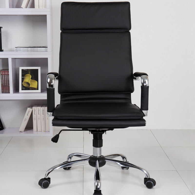 Office Chair High-Back Ergonomic Executive Chair Premium PU Leather Desk Chair with 360° Swivel & Height Adjustment Modern Minimalist Office Chair for Home & Professional Spaces