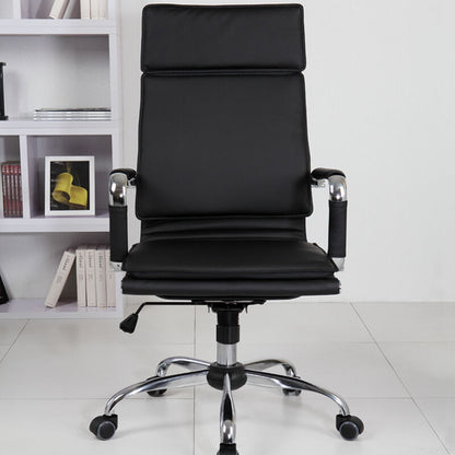 Office Chair High-Back Ergonomic Executive Chair Premium PU Leather Desk Chair with 360° Swivel & Height Adjustment Modern Minimalist Office Chair for Home & Professional Spaces