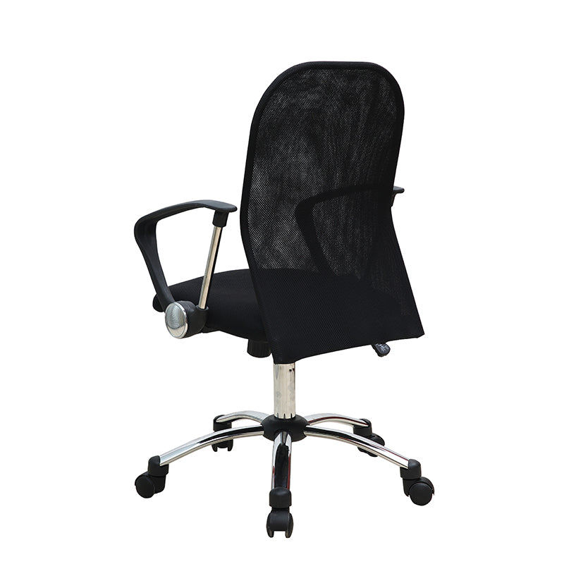 W13 Sitmod Mid-Back Mesh Office Chair, Ergonomic Desk Chair with Breathable Mesh, 360° Swivel & Height Adjustment, Black Office Chair for Home & Corporate Spaces