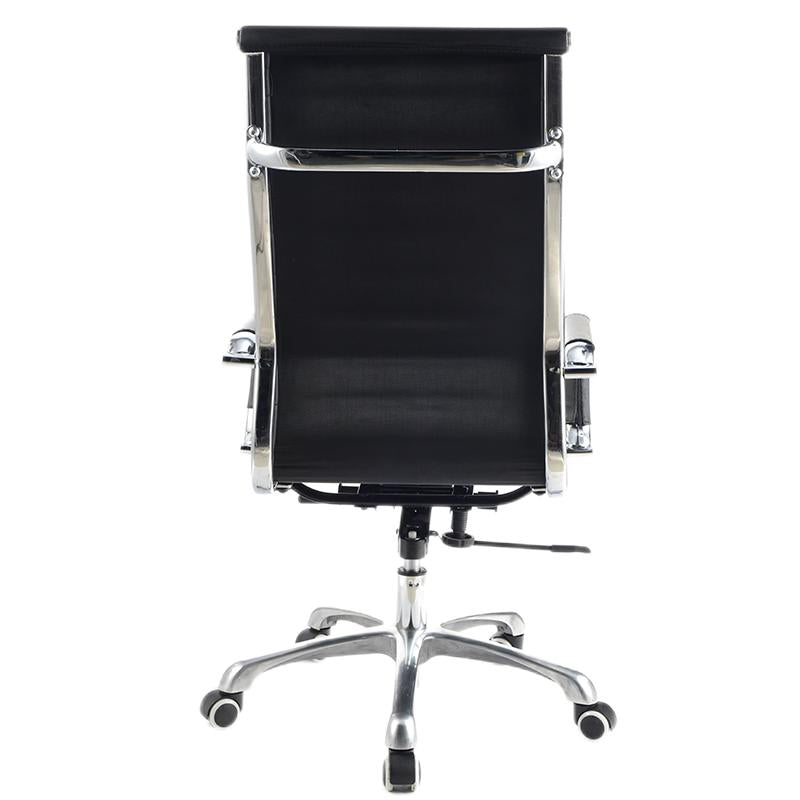 W16 Sitmod High-Back Executive Office Chair, Ergonomic Desk Chair with PU Leather/Mesh Upholstery, 135° Recline & 360° Swivel, Chrome Frame Chair for Home Office & Manager Rooms