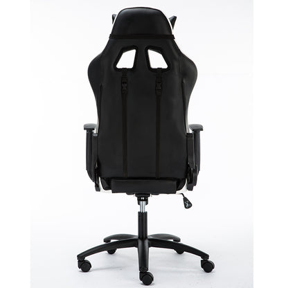 Classic Racing-Style Gaming Chair Multi-Color Ergonomic Reclining Chair with PU Leather Upholstery