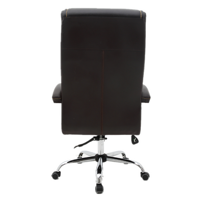Executive Office Chair High-Back Quilted Ergonomic Desk Chair Premium PU Leather Executive Chair with 360° Swivel & Recline Luxury Ergonomic Office Chair for Home & Corporate Spaces