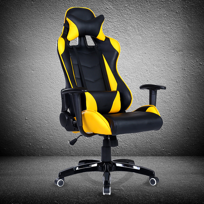 Ergonomic Gaming Chair Classic Racing-Style Reclining Chair with Multi-Color Options