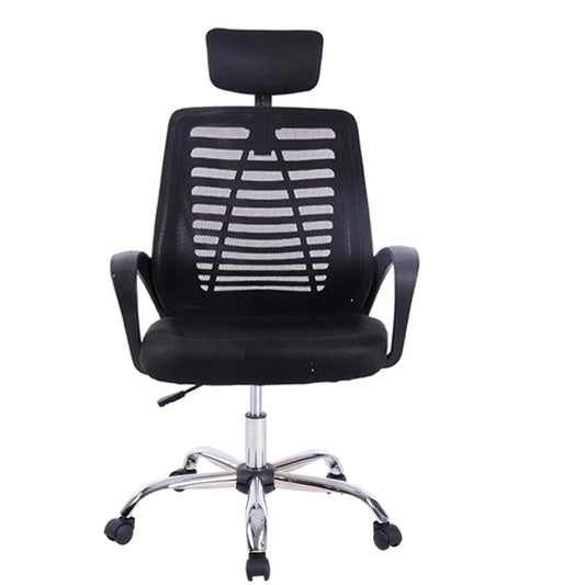 High-Back Ergonomic Mesh Office Chair Adjustable Headrest Desk Chair with Breathable Mesh 360° Swivel & Height Adjustment Black Office Chair for Home & Gaming