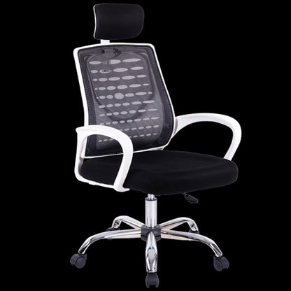 Mid-Back Fabric & Mesh Office Chair Ergonomic Desk Chair with Foldable Armrests 360° Swivel & Height Adjustment Compact Chair for Small Home Office & Study Spaces