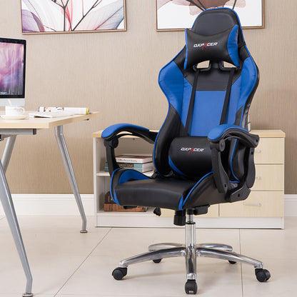 Ergonomic Gaming Chair: Racing-Style Reclining Chair with Extendable Footrest & Dual Color Options