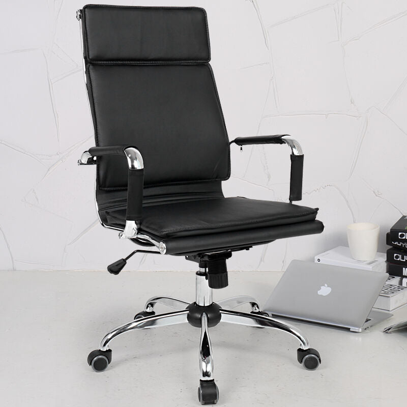 Office Chair High-Back Ergonomic Executive Chair Premium PU Leather Desk Chair with 360° Swivel & Height Adjustment Modern Minimalist Office Chair for Home & Professional Spaces