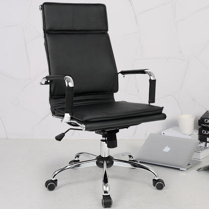 Office Chair High-Back Ergonomic Executive Chair Premium PU Leather Desk Chair with 360° Swivel & Height Adjustment Modern Minimalist Office Chair for Home & Professional Spaces
