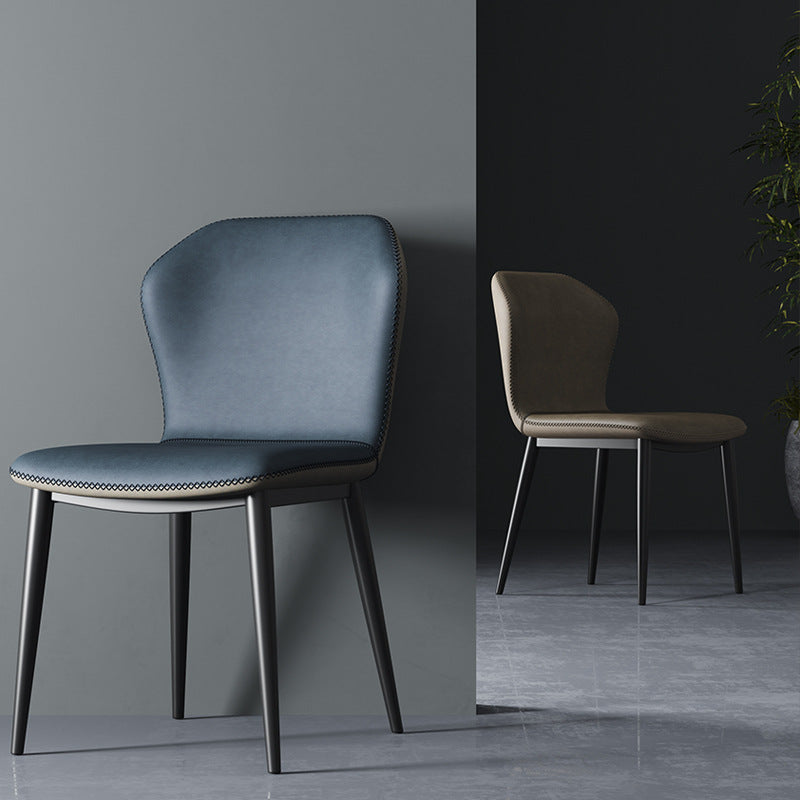 C-12-SITMOD Light Luxury Contrast Dining Chair: Rivet Trim, Curved Back & Premium Upholstery for Modern Spaces
