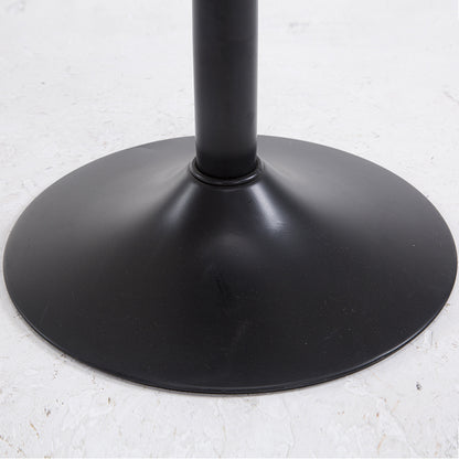 Adjustable Bar Stool Rivet-Decorated Backrest Themed Fabric/Pure Leather & Stable Disc Base