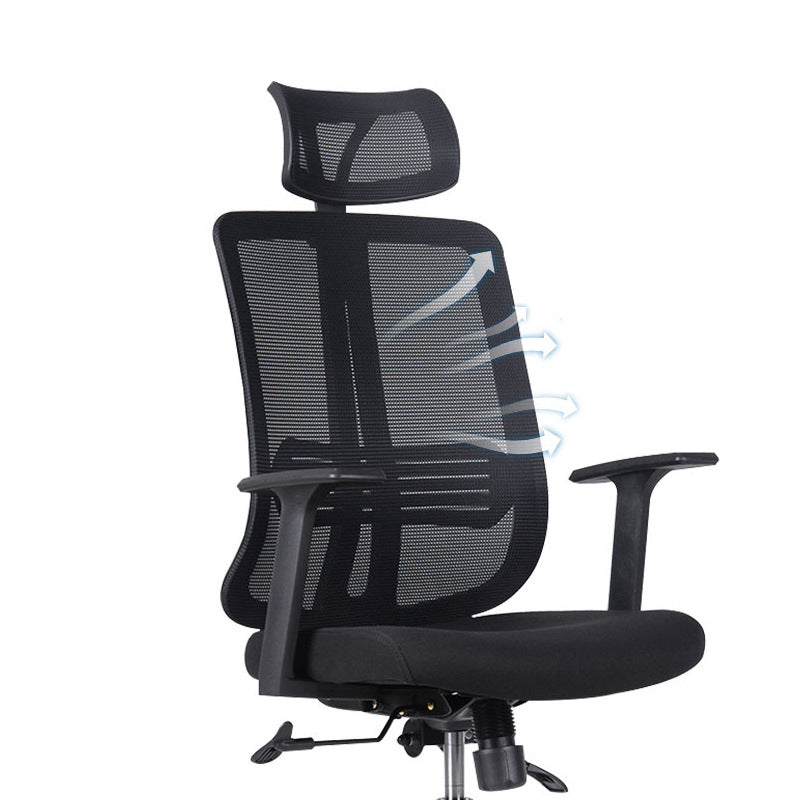 W09 Sitmod High-Back Dual Mesh Ergonomic Office Chair, Adjustable Headrest Desk Chair with Breathable Double Mesh Back, 360° Swivel & Height Adjustment, Black Office Chair for Home & Gaming