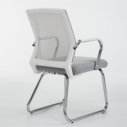 Mid-Back Mesh Conference Chair Ergonomic Visitor Chair with Breathable Mesh Chrome Steel Bow Base Multi-Color Office Chair for Meeting Rooms & Reception Areas