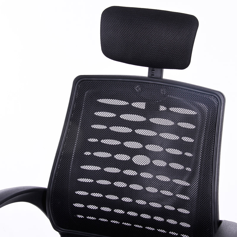 W29 Sitmod Mid-Back Fabric & Mesh Office Chair, Ergonomic Desk Chair with Foldable Armrests, 360° Swivel & Height Adjustment, Compact Chair for Small Home Office & Study Spaces