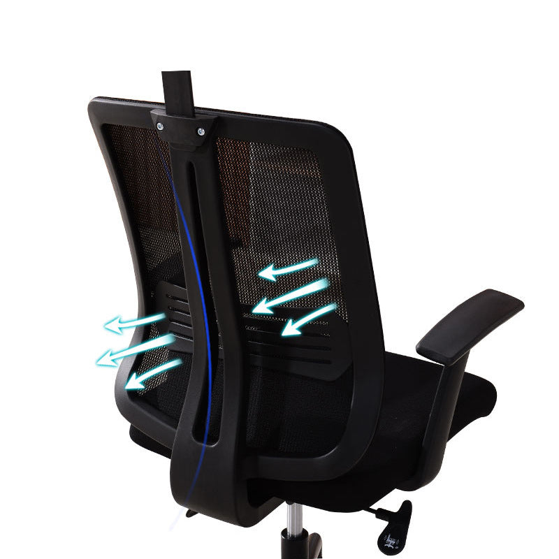 High-Back Dual Mesh Ergonomic Office Chair Adjustable Headrest Desk Chair with Breathable Double Mesh Back 360° Swivel & Height Adjustment Black Office Chair for Home & Gaming