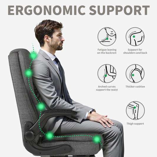 SITMOD Gaming Chair with Footrest, Ergonomic Office Chair Reclining 90°-150°, Adjustable Desk Chair with Linkage Armrests, Comfortable Computer Chair for Adults, Gamer Chair Silas para Escritorio, Blue 