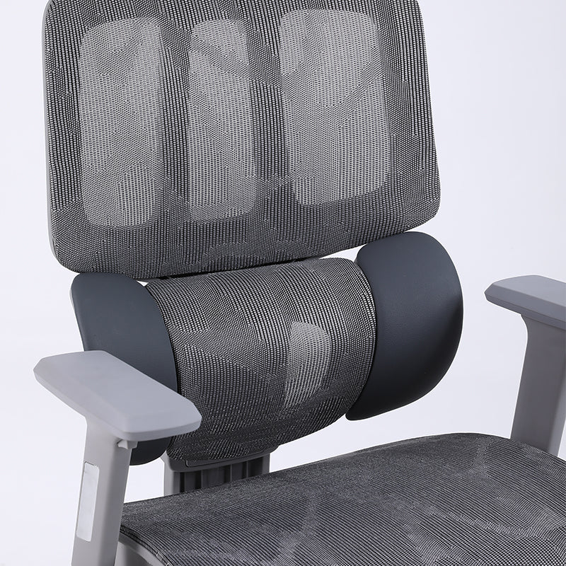 Ultimate Full Mesh Ergonomic Office Chair Adjustable Headrest & Lumbar Support Desk Chair with 4D Armrests & Footrest 160° Recline & 360° Swivel Gray High-End Chair for Home Office & Gaming