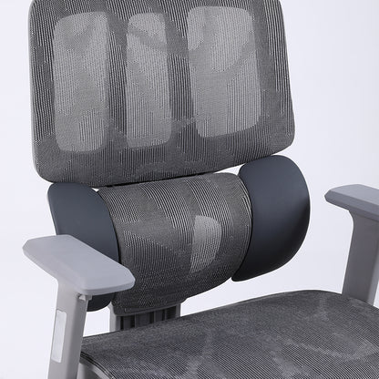 Ultimate Full Mesh Ergonomic Office Chair Adjustable Headrest & Lumbar Support Desk Chair with 4D Armrests & Footrest 160° Recline & 360° Swivel Gray High-End Chair for Home Office & Gaming