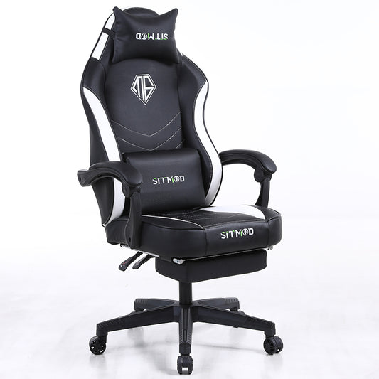 Ergonomic Gaming Chair QUALIS Series Racing-Style Reclining Chair with Extendable Footrest