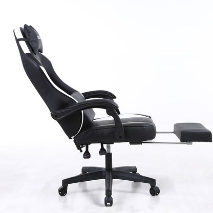 Ergonomic Gaming Chair QUALIS Series Racing-Style Reclining Chair with Extendable Footrest