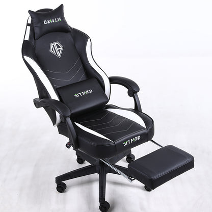 Ergonomic Gaming Chair QUALIS Series Racing-Style Reclining Chair with Extendable Footrest