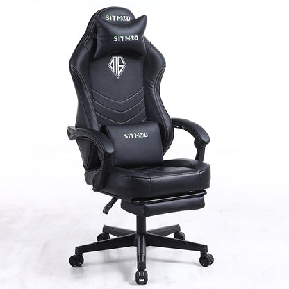 Ergonomic Gaming Chair QUALIS Series Racing-Style Reclining Chair with Extendable Footrest