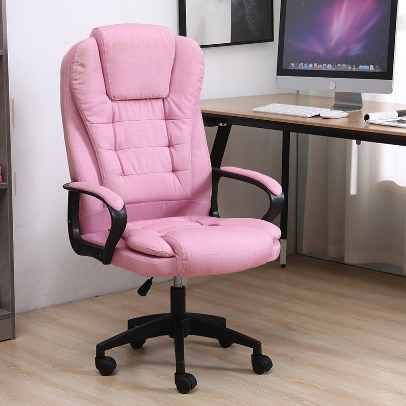 High-Back Fabric Office Chair Plush Ergonomic Desk Chair with 360° Swivel & Height Adjustment Multi-Color Breathable Chair for Home Office & Gaming