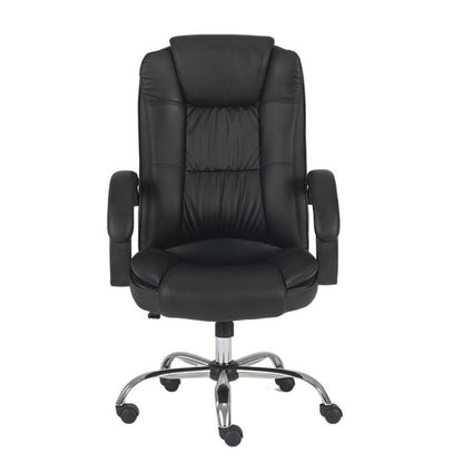 Executive Office Chair High-Back Ergonomic Desk Chair with Premium 360° Swivel & Height Adjustment Classic Black Office Chair for Home & Corporate Spaces