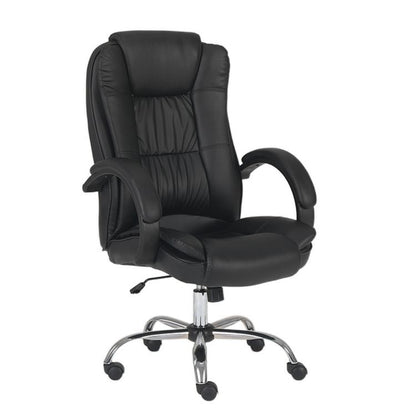 Executive Office Chair High-Back Ergonomic Desk Chair with Premium 360° Swivel & Height Adjustment Classic Black Office Chair for Home & Corporate Spaces