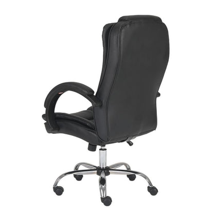 Executive Office Chair High-Back Ergonomic Desk Chair with Premium 360° Swivel & Height Adjustment Classic Black Office Chair for Home & Corporate Spaces
