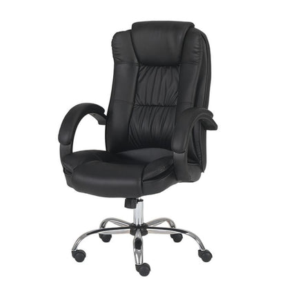 Executive Office Chair High-Back Ergonomic Desk Chair with Premium 360° Swivel & Height Adjustment Classic Black Office Chair for Home & Corporate Spaces